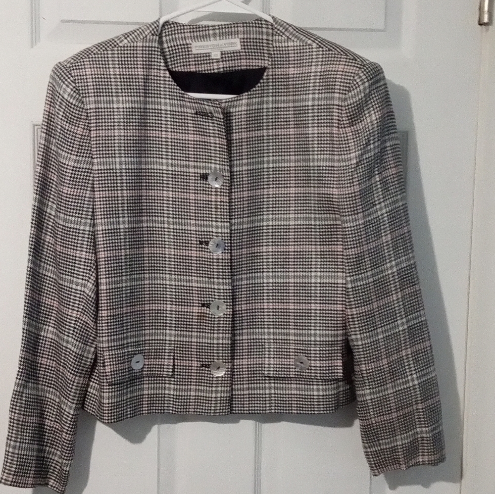 Preston & York Monochrome Plaid Blazer